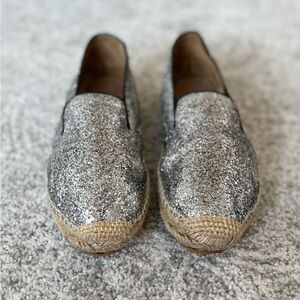 Marc Jacobs Silver Sparkle Espadrilles - Size 39